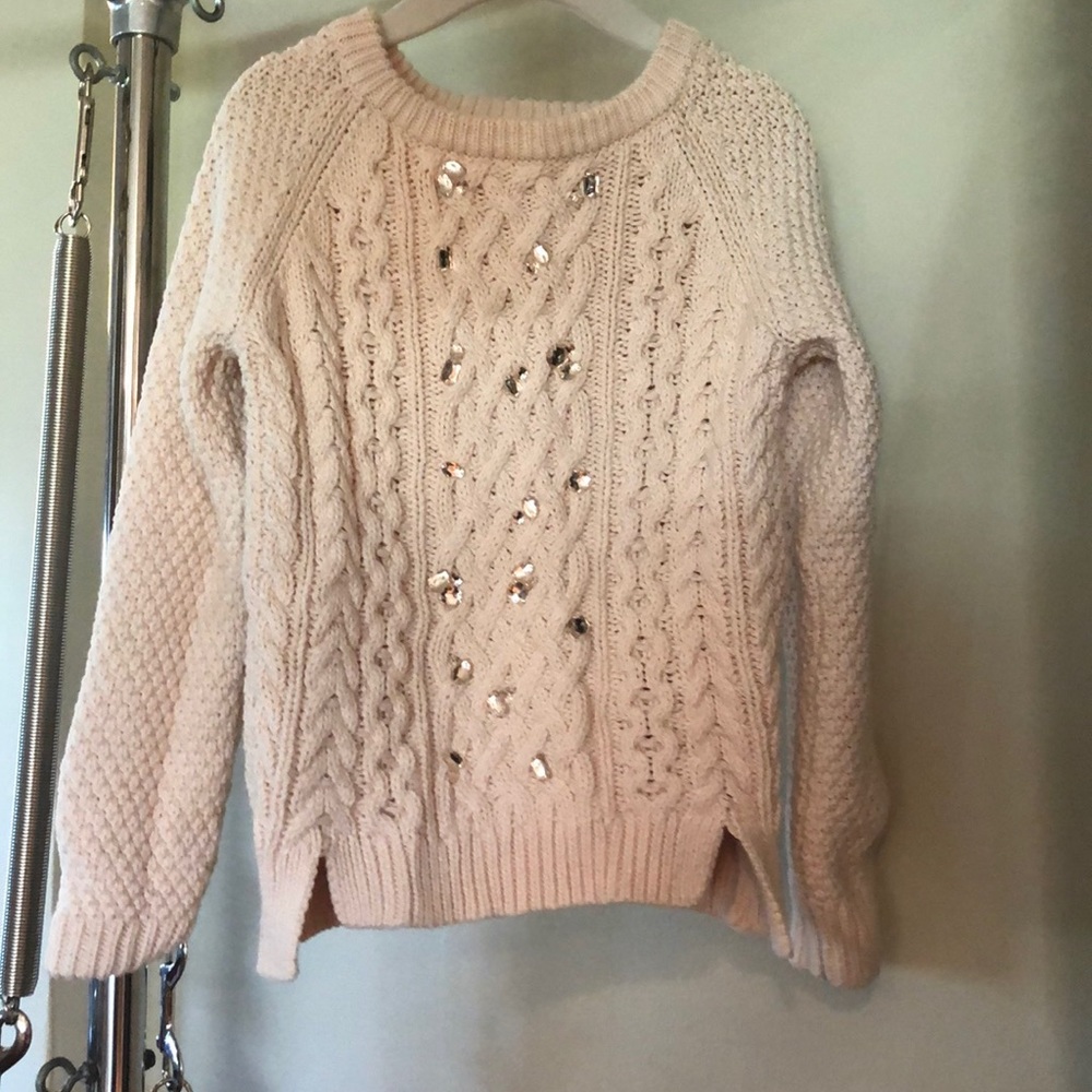 Girls rhinestone Gap Kids hot pink sweater.